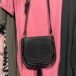 Shiraleah Black Studded Crossbody purse bag rodeo cowgirl western tassel